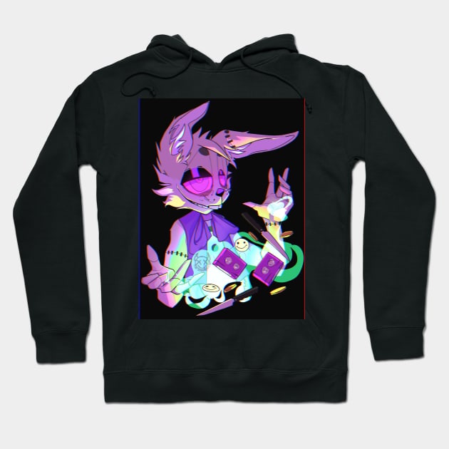 Five nights at Freddie's Glitchtrap Hoodie by Louaffi